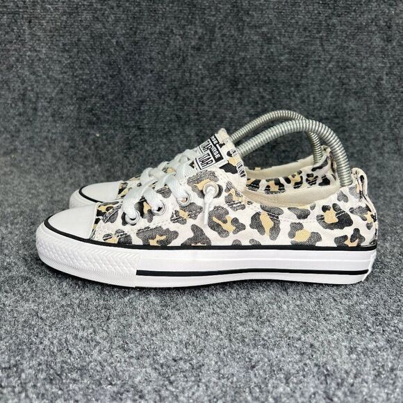Converse Shoreline Shoes Women's 7 White Cheetah Print Chuck Taylor All Star Low - Picture 4 of 11